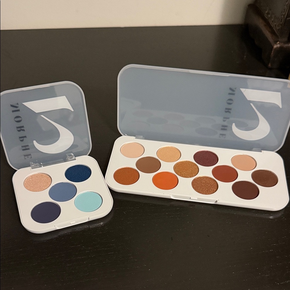 Morphe Eyeshadow Duo Palette - Soft Pink, Mauve & Dusty Blue Tones